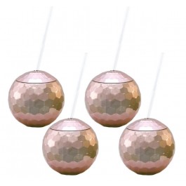 Rose Gold Disco Drinking Ball Cups
