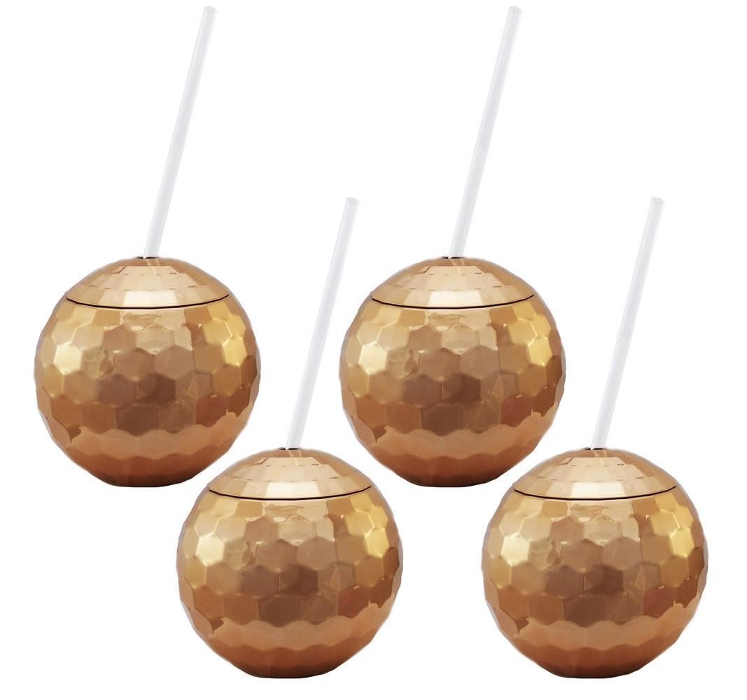 Copper Disco Drinking Ball Cups