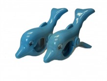 WIWO Pair of Animal Towel Clips - Dolphin