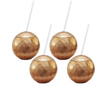 Copper Disco Drinking Ball Cups