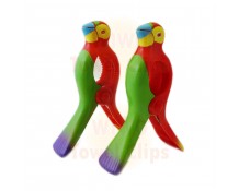 WIWO Pair of Animal Towel Clips - RED Parrot