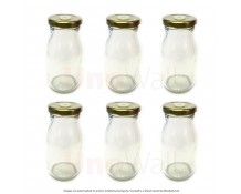 Unowall Glass Mini Milk Bottles (Gold Lids with Hole)