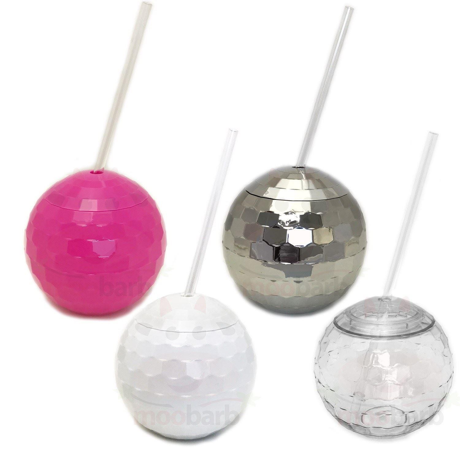 Silver Disco Drinking Ball Cups